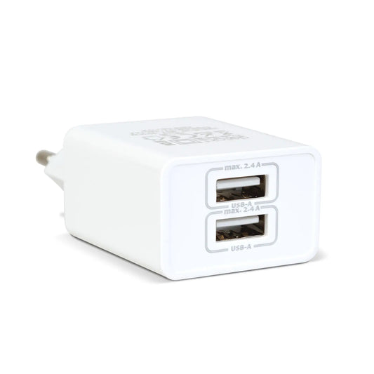 Adaptor de incarcare 2x USB 5V 2.4A alb delight 55039-2WH