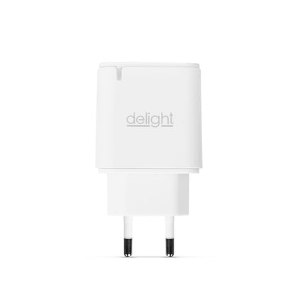 Adaptor de retea - QC3.0 USB + USB Type C PD 20W cu incarcare rapida alb Delight 55047WH
