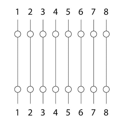 Adaptor prelungitor RJ45 8P8C Cat5 soclu - soclu conexiunea drept alb