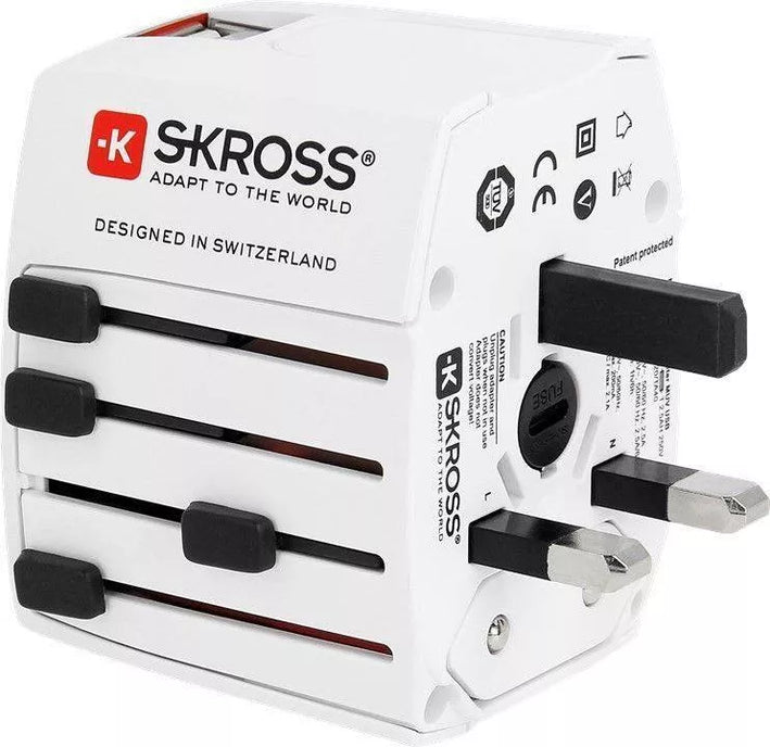 Adaptor priza Skross Universal cu 2 porturi USB
