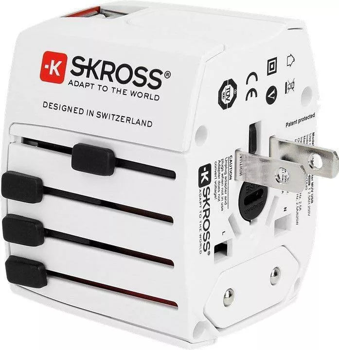 Adaptor priza Skross Universal cu 2 porturi USB