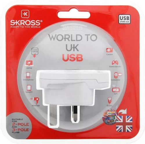 Adaptor priza Skross Universal World - UK cu USB 1.500261