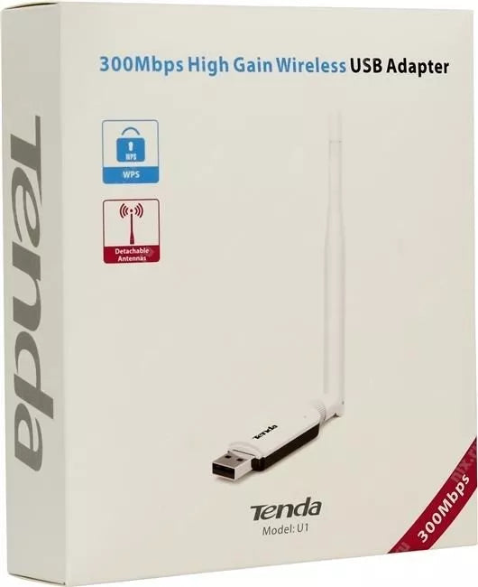 Adaptor retea USB 2.0 wireless N 300Mbps antena externa U1 Tenda