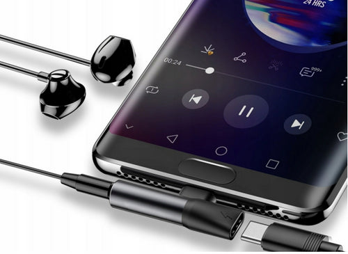 Adaptor USB 3.0 Jack 3.5 mm mama + USB type C mama alimentare la USB type C mufa AKYGA AK-AD-62