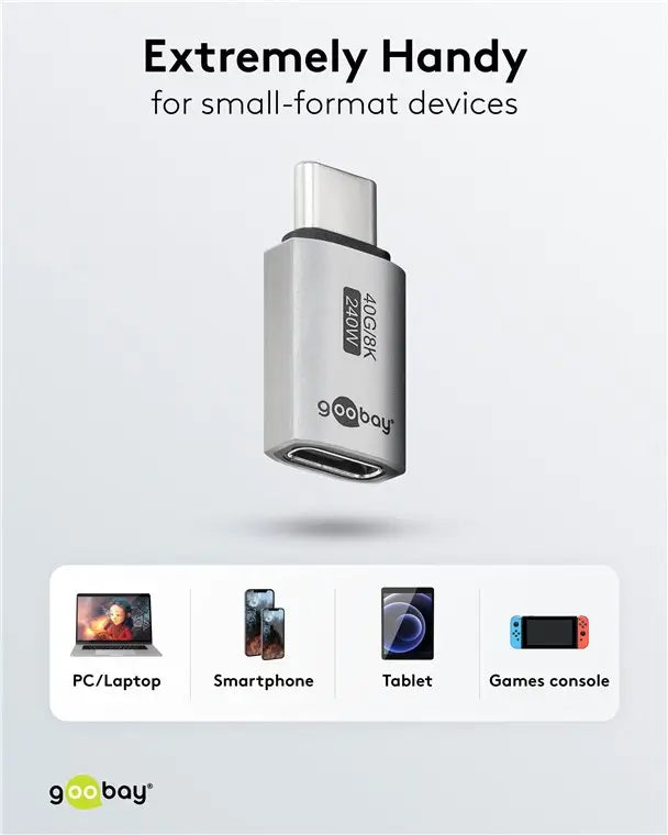 Adaptor USB-C3.1 mama - USB-C tata drept Thunderbolt 3 /4 Goobay 74447