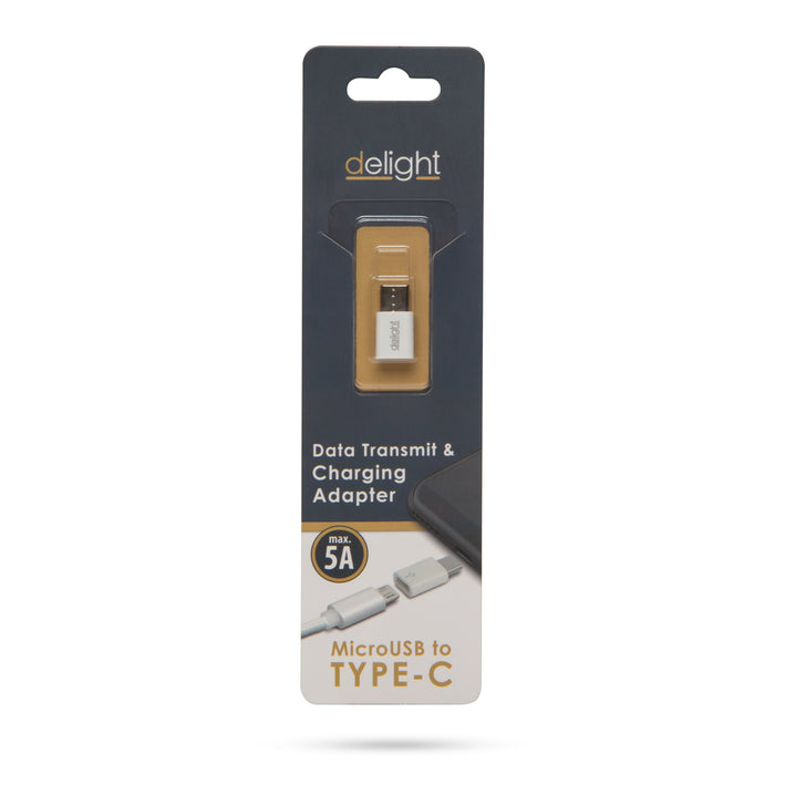 Adaptor USB Type C tata la Micro USB mama alb delight