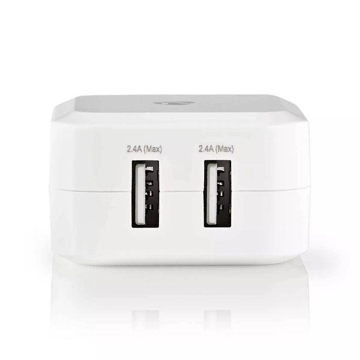 Alimentator 110-240V - USB x2 iesiri 4.2A alb NEDIS