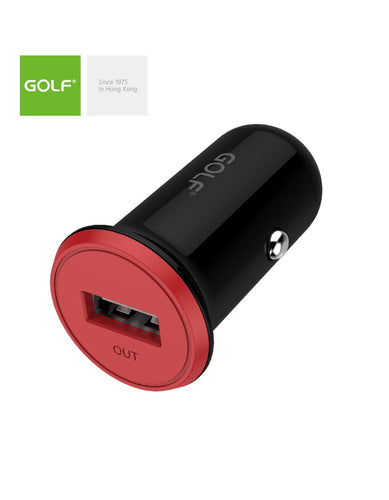 Alimentator Incarcator de la auto 1A 12-24V la 1x USB 1A negru GF-C5 blister Golf