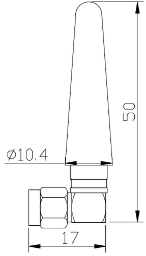 Antena WiFi 2dBi verticala Montare in unghi cu insurubare SR PASSIVES WIFI-ANT401