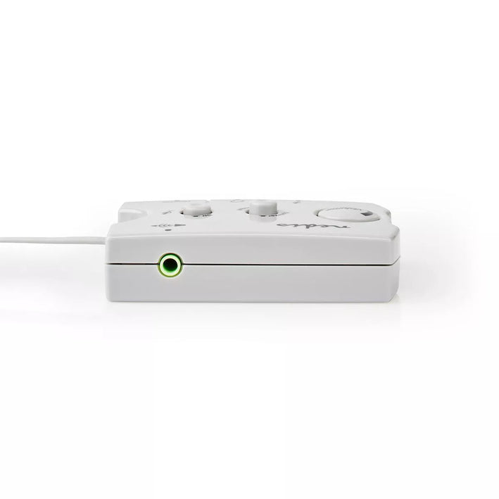 Audio Switch comutator audio analogic Nedis Jack 2x 3.5 mm tata - 3x 3.5 mm mama + 2.5 mm mama gri