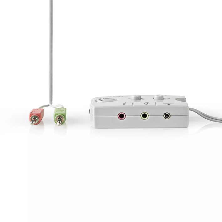 Audio Switch comutator audio analogic Nedis Jack 2x 3.5 mm tata - 3x 3.5 mm mama + 2.5 mm mama gri