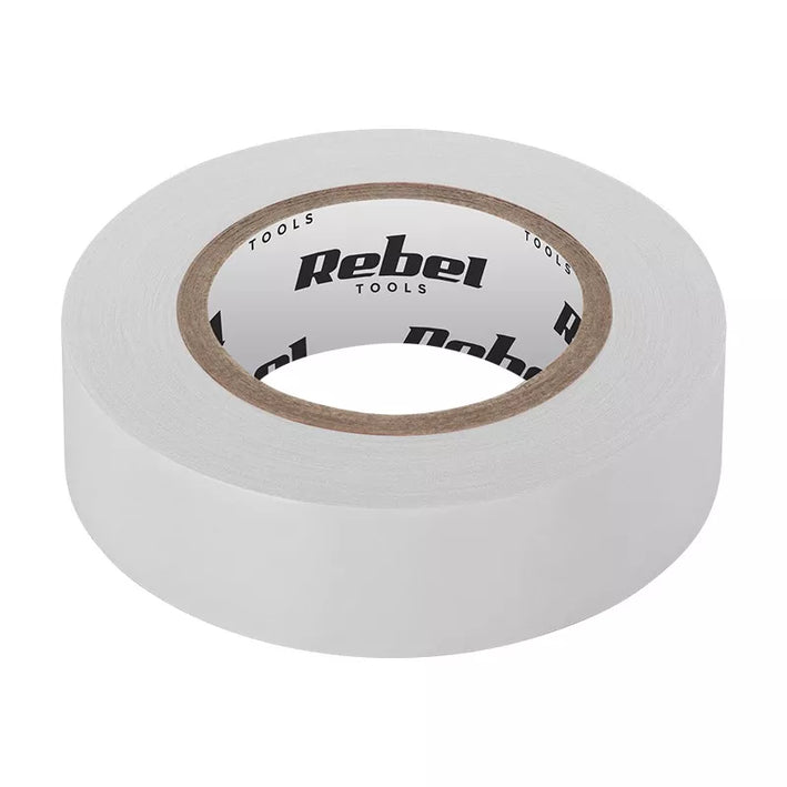 Banda izolatoare 0.13X19mm 20m alb REBEL