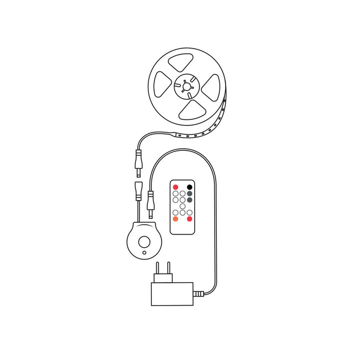 Banda LED Smart Modee 12W senzor de miscare cu telecomanda 2700K 800lm IP20 3m MSL-LS12W3M2700KS-R