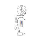 Banda LED Smart Modee 12W senzor de miscare cu telecomanda 2700K +RGB 480lm IP20 3m MSL-LS12W3MRGB2700KS-R