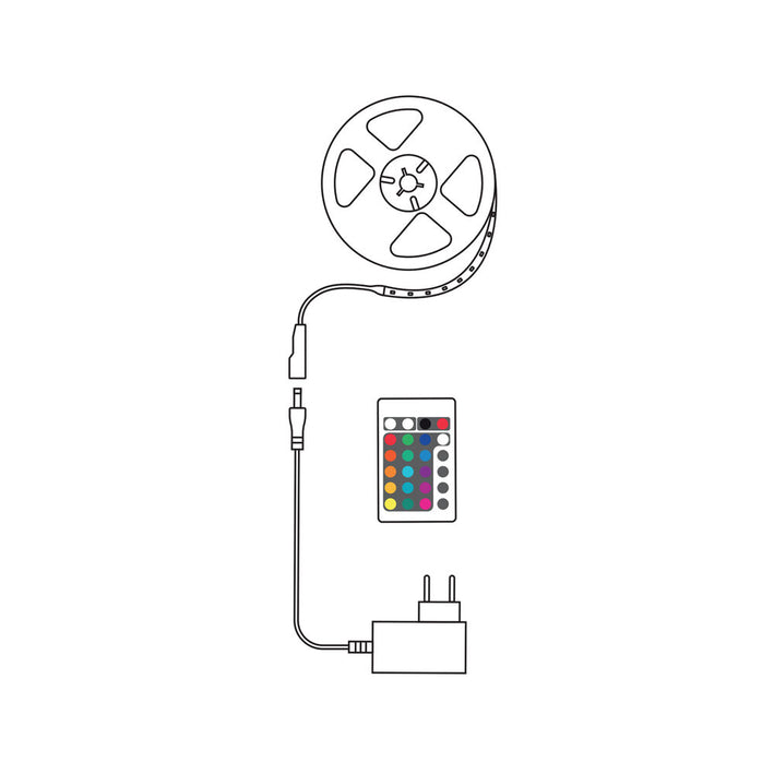 Banda LED Smart Modee 12W telecomanda 2700K +RGB 680lm IP20 5m MSL-LS12W5MRGB2700K-R