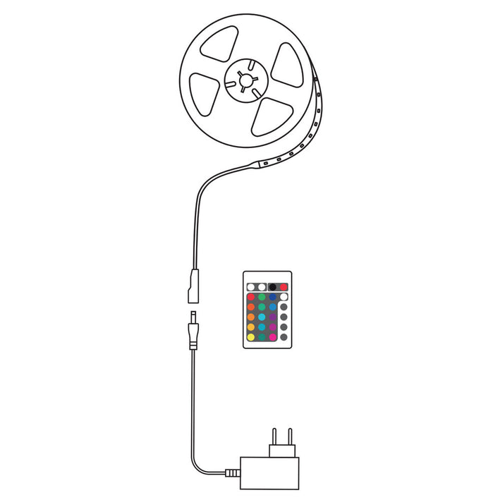Banda LED Smart Modee 24W telecomanda RGB 380lm IP20 10m MSL-LS24W10MRGB-R