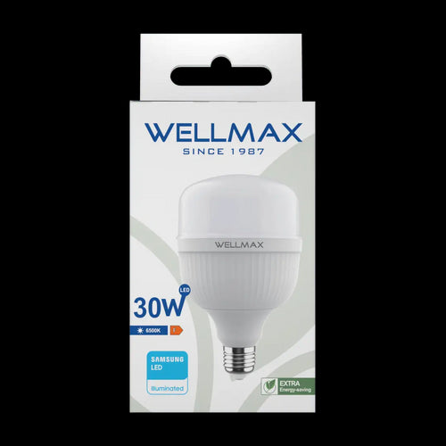 Bec LED cu chip SAMSUNG E27 T100 T-BULB 30W 2700lm 6500K Wellmax VE20703