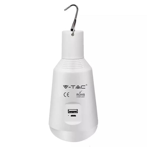 Bec LED E27 7W 3in1 cu acumulator incarcare solara V-TAC