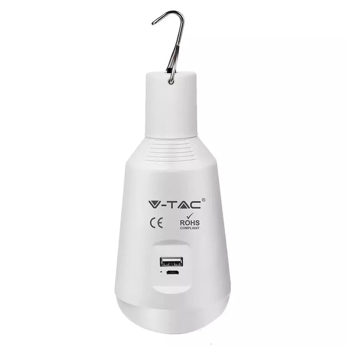Bec LED E27 7W 3in1 cu acumulator incarcare solara V-TAC