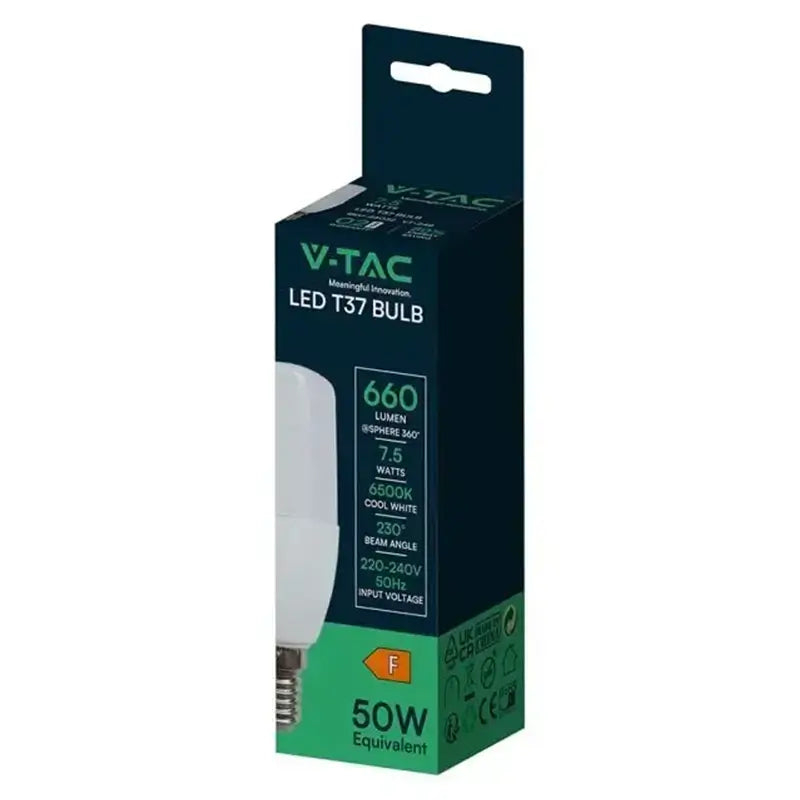 Bec LED T37 E14 7.5W 6500K alb rece V-tac SKU-24032