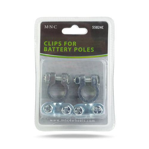 Borne baterie auto aluminiu 2buc plus /minus M`N`C 55824C