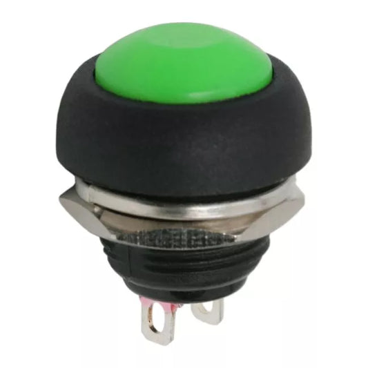 Buton 1 circuit 1A 250V OFF-(ON) verde fara retinere
