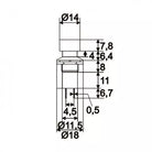 Buton 1 circuit 1A 250V ON-(OFF) negru fara retinere