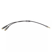 Cablu adaptor 3.5 mm Jack 4 pini - 2x Jack 3.5 mm STEREO 20cm