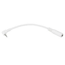 Cablu adaptor cu fir Jack 2.5 mm tata in unghi 90 grade - 3.5 mm mama alb ZLA0580F