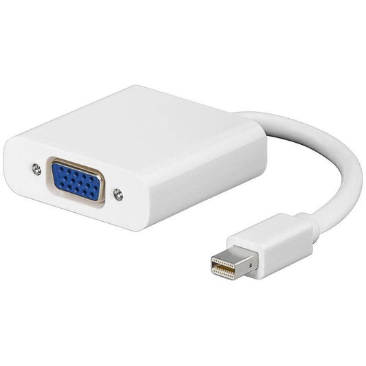 Cablu adaptor mini DisplayPort tata la VGA mama 15cm alb