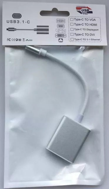 Cablu adaptor USB Type C 3.1 la VGA FullHD Plug&Play