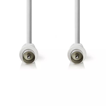 Cablu antena coaxial tata-tata 10m alb Nedis