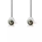 Cablu antena coaxial tata-tata 10m alb Nedis