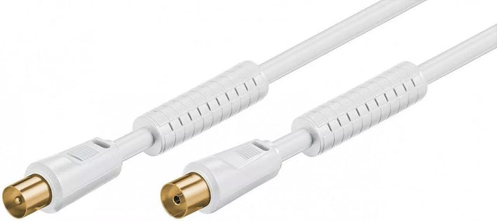 Cablu antena ecranat tata-mama 2.5m alb Goobay