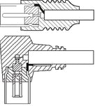 Cablu antena TV 75ohm Coaxial tata - Coaxial mama in unghi 1.5m 70dB dublu ecranat 5mm Goobay 11712
