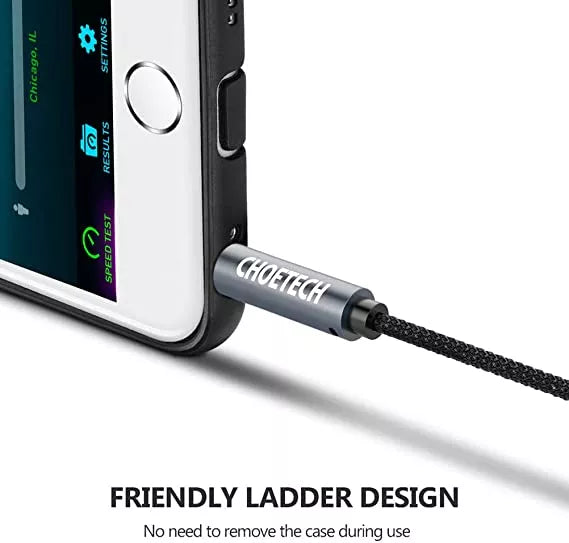 Cablu audio jack stereo Choetech AUX002 3.5 mm tata - 3.5 mm tata 1.2m negru
