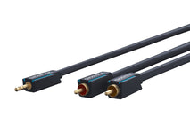 Cablu audio Profesional Jack 3.5 mm - 2x RCA 7.5m 50ohm OFC cupru dublu ecaranat fara oxigen AWG23 Clicktronic 70470