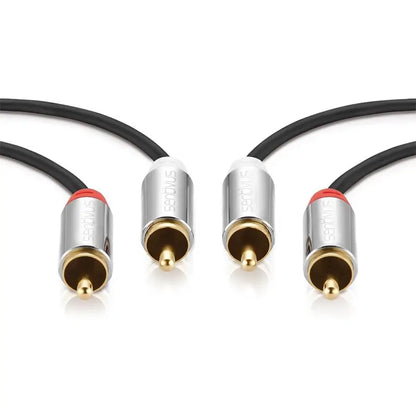 Cablu audio SENTIVUS stereo 2x RCA - 2x RCA 2m tata-tata SA-AU080-200
