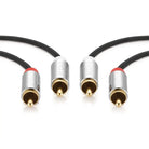 Cablu audio SENTIVUS stereo 2x RCA - 2x RCA 2m tata-tata SA-AU080-200