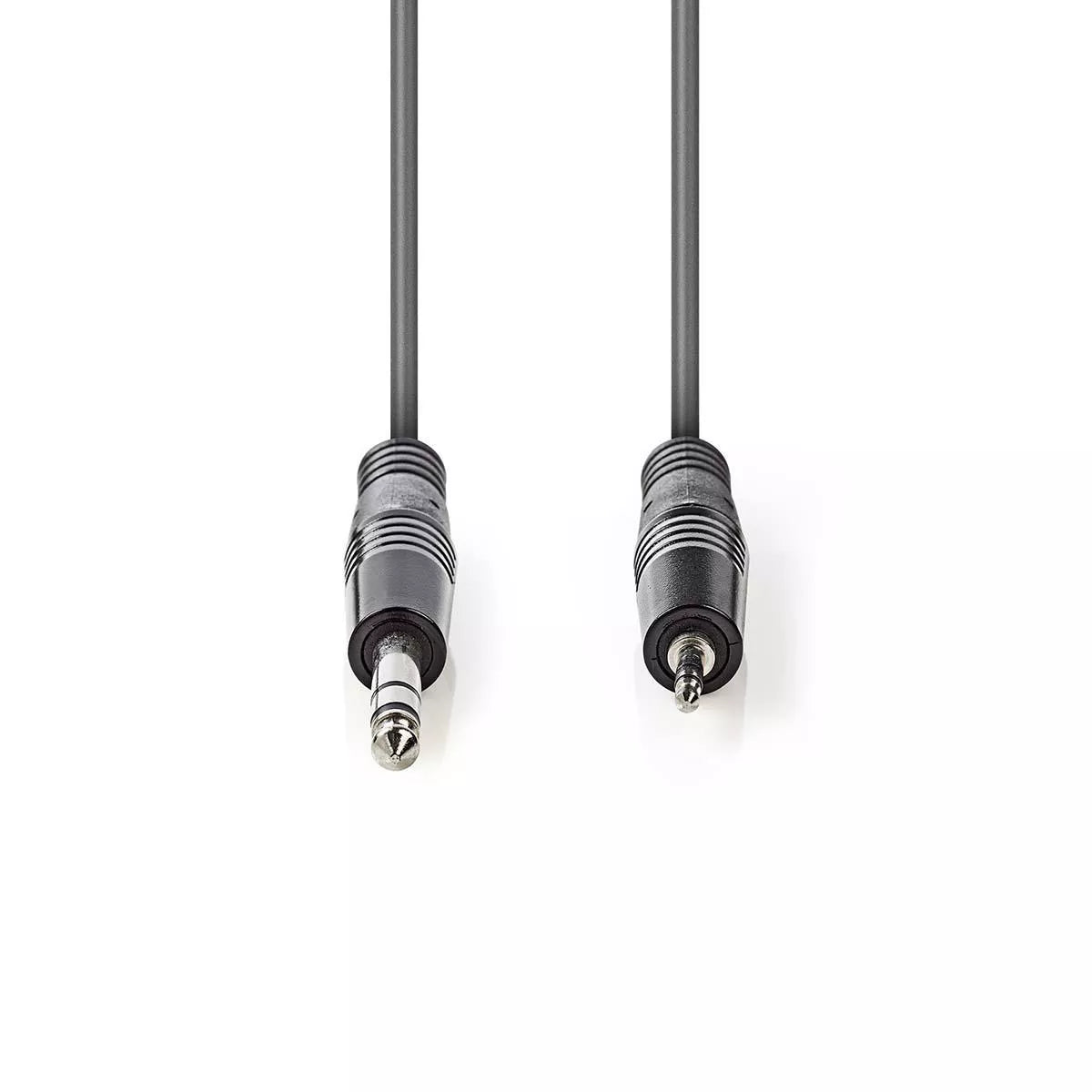 Cablu audio stereo Jack 6.35 mm Tata - 3.5 mm Tata 1.5m gri Nedis