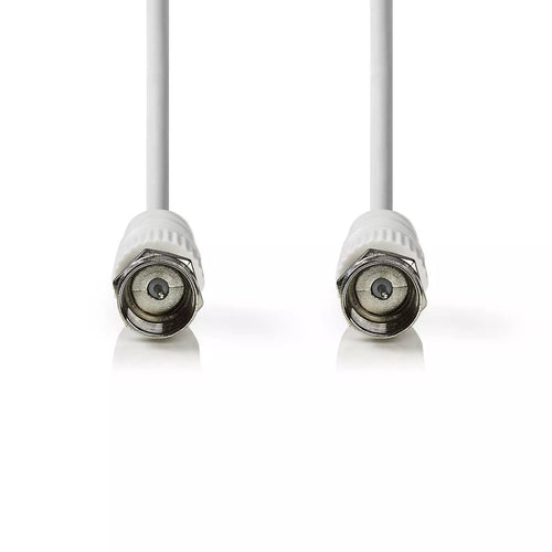 Cablu coaxial Nedis coaxial tata - coaxial mama 2m alb CSC dublu izolat