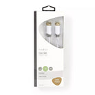 Cablu coaxial Nedis F tata - F tata 2m alb cupru dublu izolat