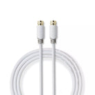 Cablu coaxial Nedis F tata - F tata 2m alb cupru dublu izolat