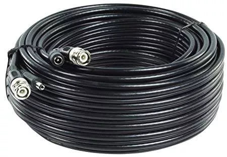 Cablu coaxial securitate RG59 20m cu alimentare cu mufe BNC +DC