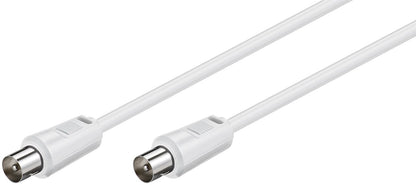 Cablu COAXIAL TV antena 1.5m tata-tata 75 ohm 70DB Dublu ecranat CCS alb 68145 Goobay