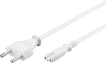 Cablu de alimentare cu 2-pin Euro 5m alb 2x0.75 mm2 cu priza C7 pentru aparate electronice 93988 Goobay
