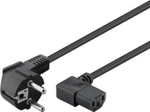 Cablu de alimentare cu IEC 90 grade pe ambele capete 5m negru 3x1mm2 pentru PC /monitor /proiector /dispozitive cu conector C14