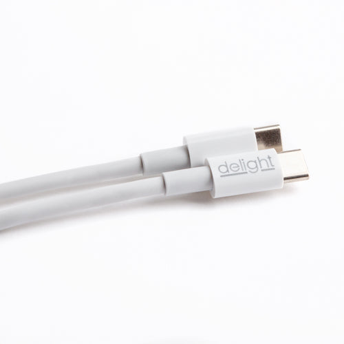 Cablu de date /incarcare USB-C - USB-C 3.1 gen2 3A 60W alb 55447C-WH Delight