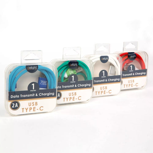 Cablu de date si incarcare USB Type C invelis siliconic 1m 2.1A Delight
