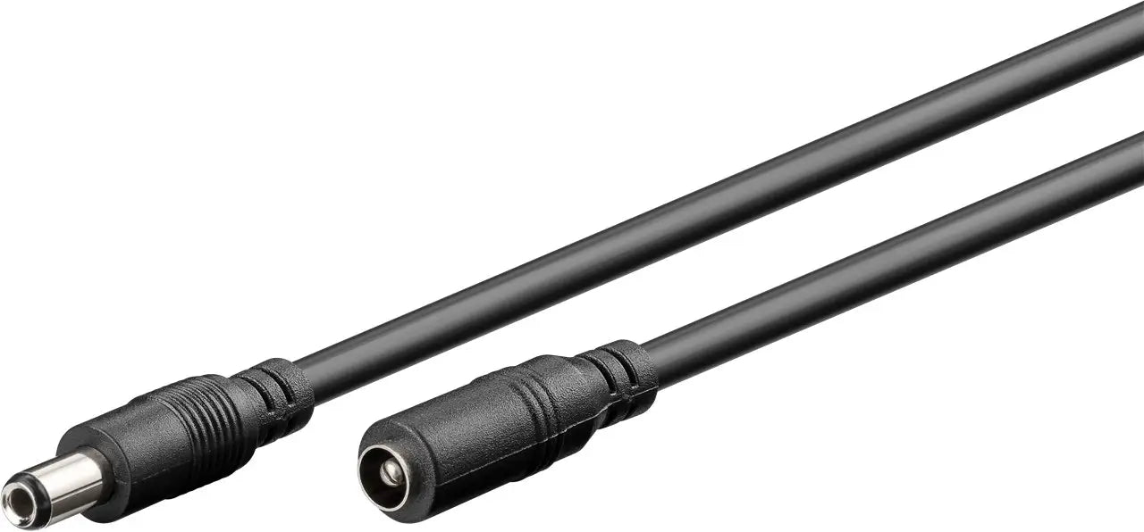 Cablu de extensie DC mama-tata 5.5x2.5mm 5m negru Goobay 76673